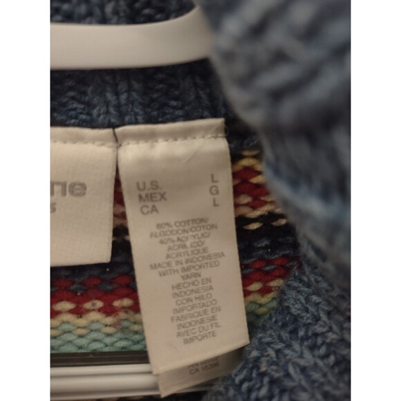 Vintage Liz Claiborne Women Large Ugly Christmas Sweater Tinsel Ornaments - Picture 8 of 15